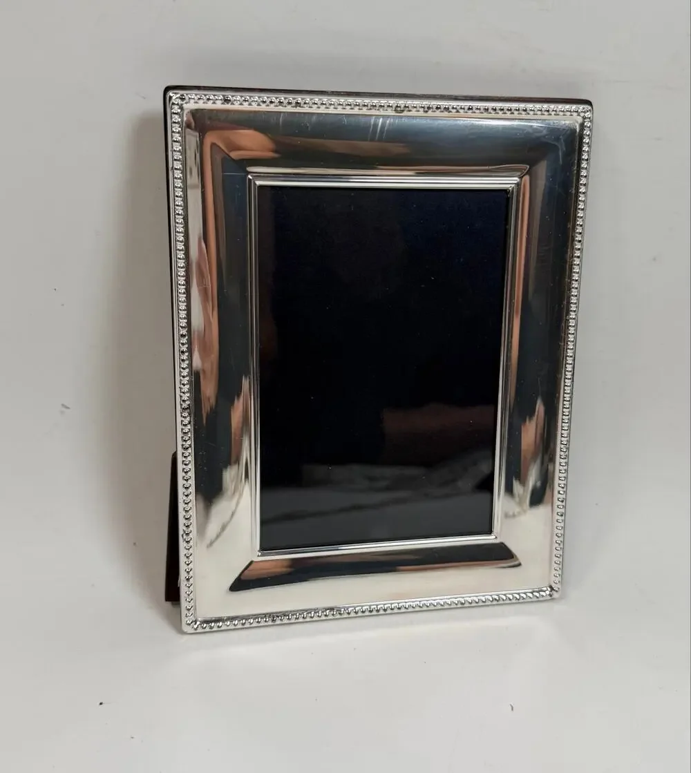 Carrs Sheffield England Silver Plated Contemporary Picture Frame 5x7